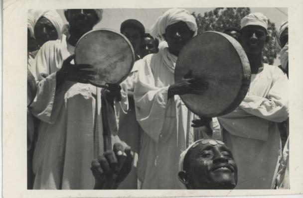 Madih drummers in souq al Arabi