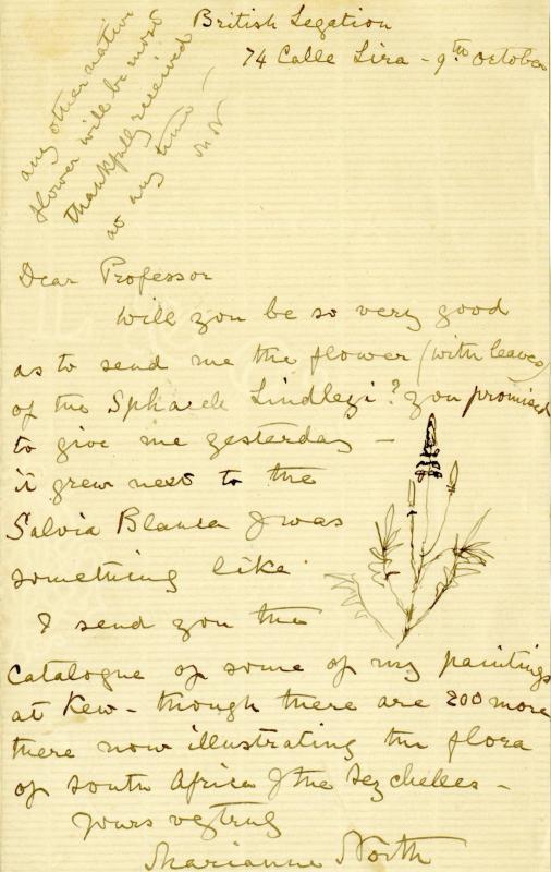 Correspondence from Marianne North