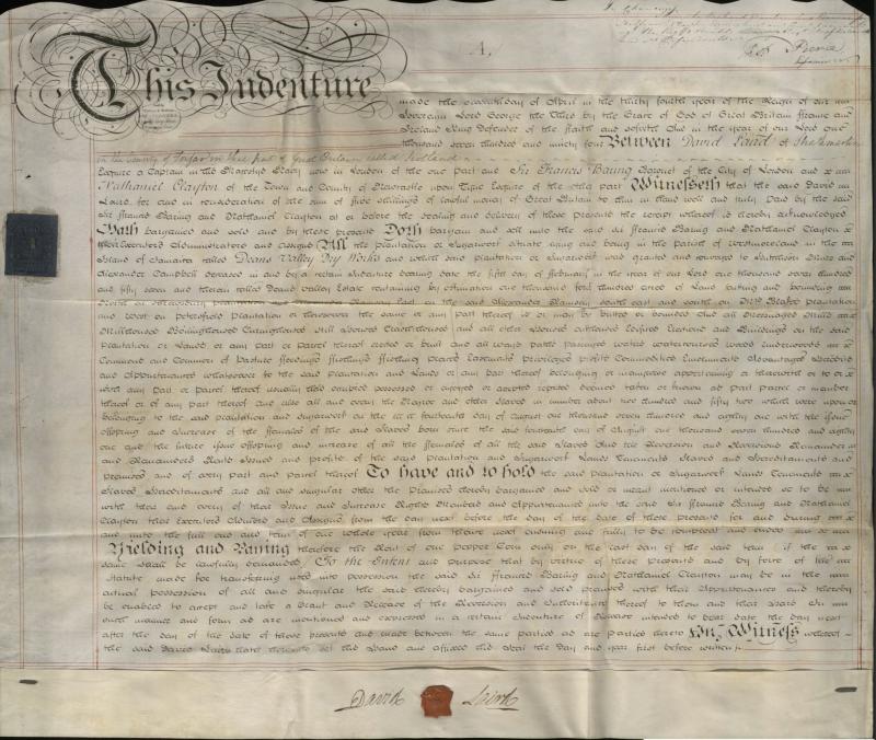 Deans Valley indenture, 1794