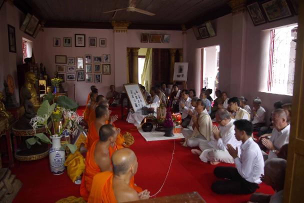 A ceremony that the Buddhist Sangha organised to honour the monk photographers and collectors of Luang Prabang at the Buddhist Archive of Photography